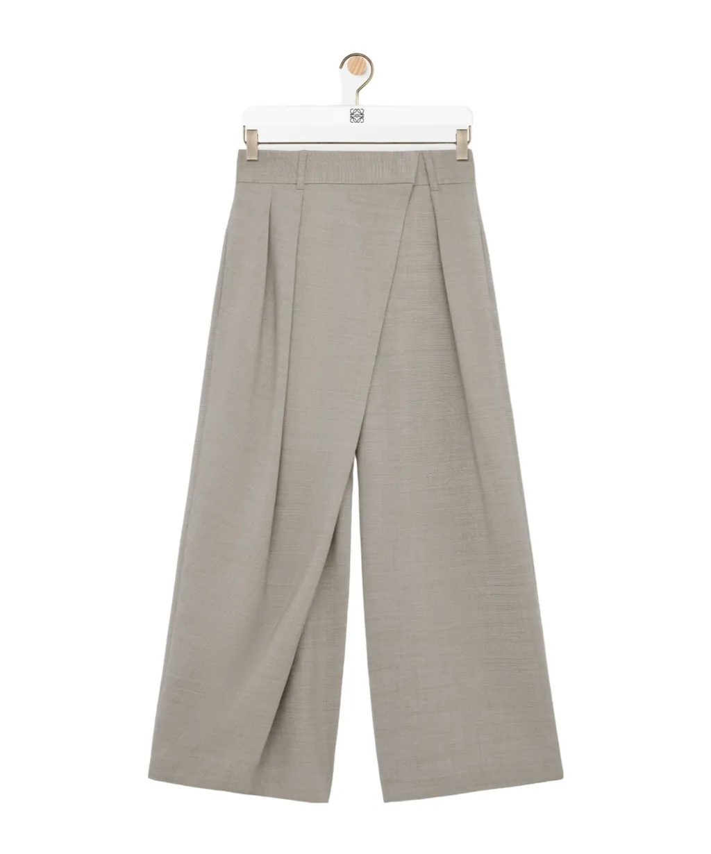 Pleated Wrap Trousers