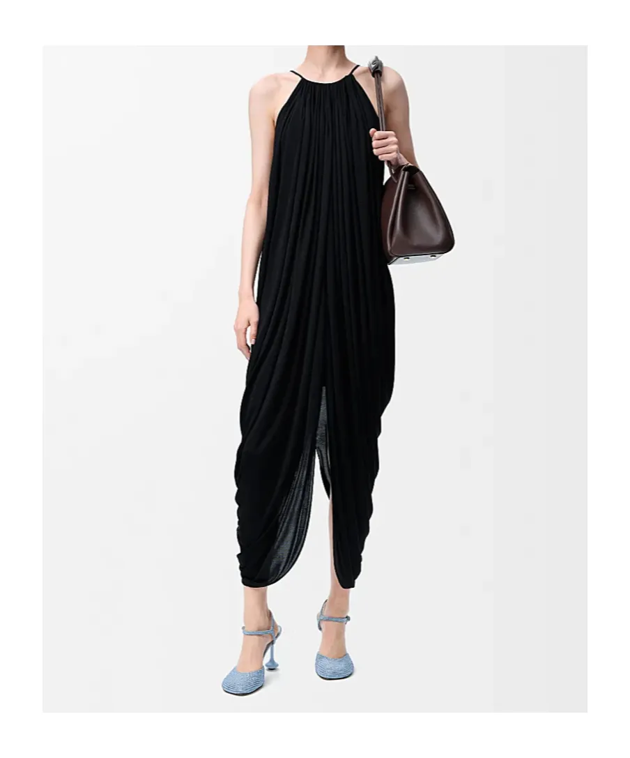 Draped Halterneck Dress