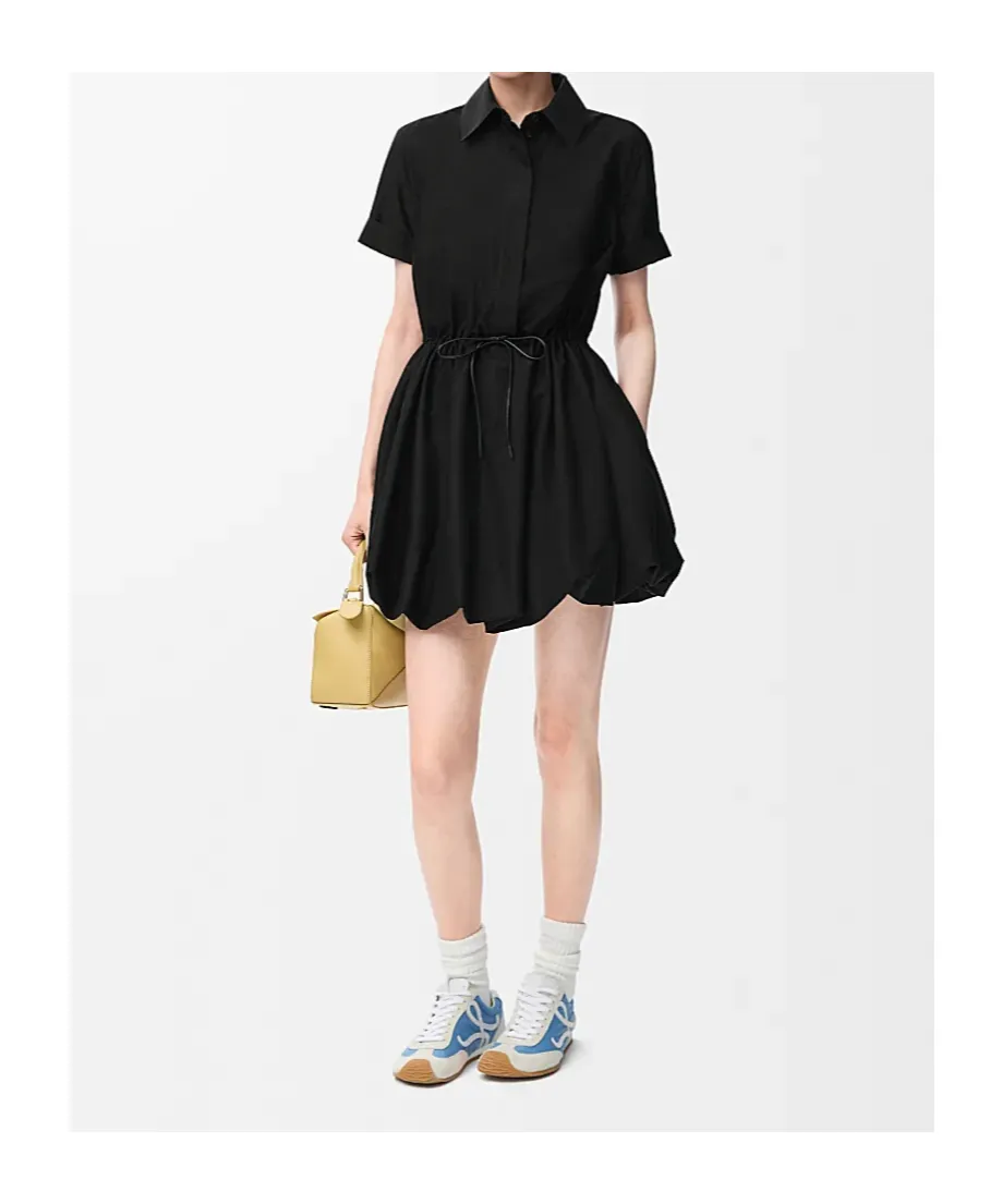 Drawstring Shirt Dress