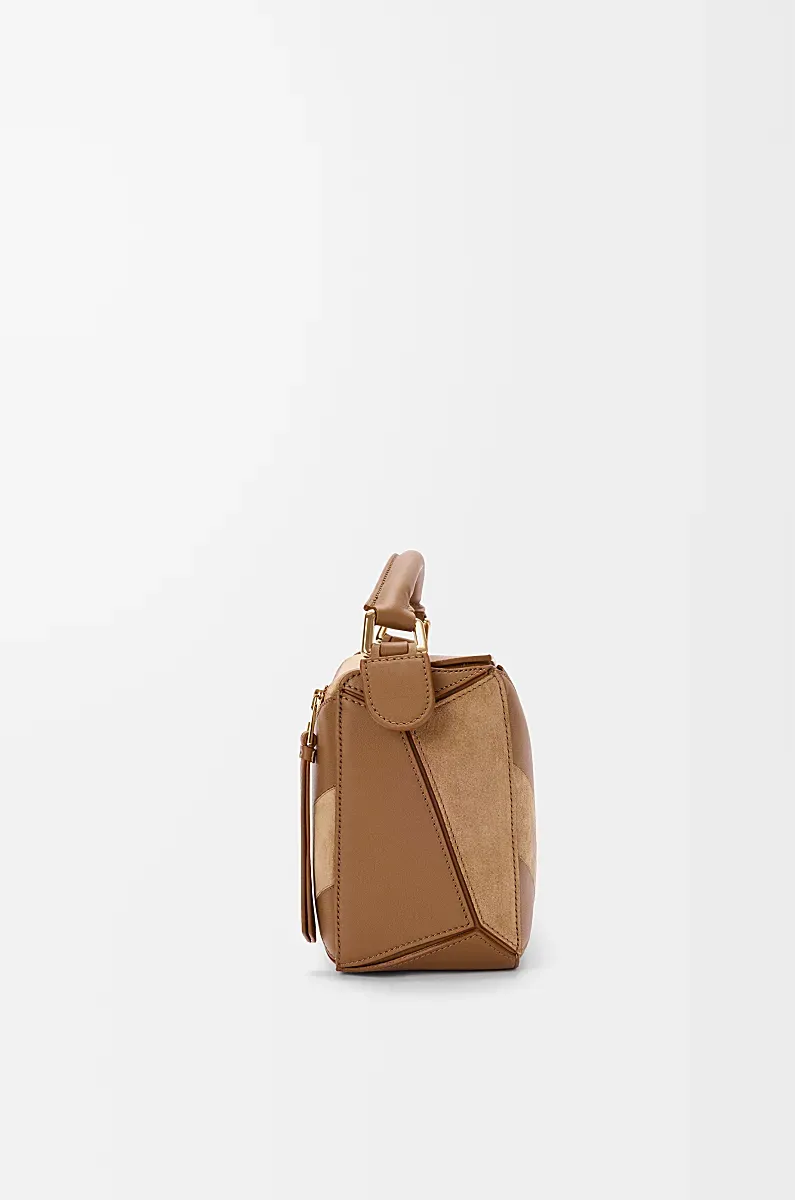 Small Puzzle Striped Tote Bag