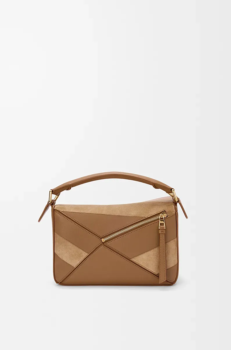 Small Puzzle Striped Tote Bag