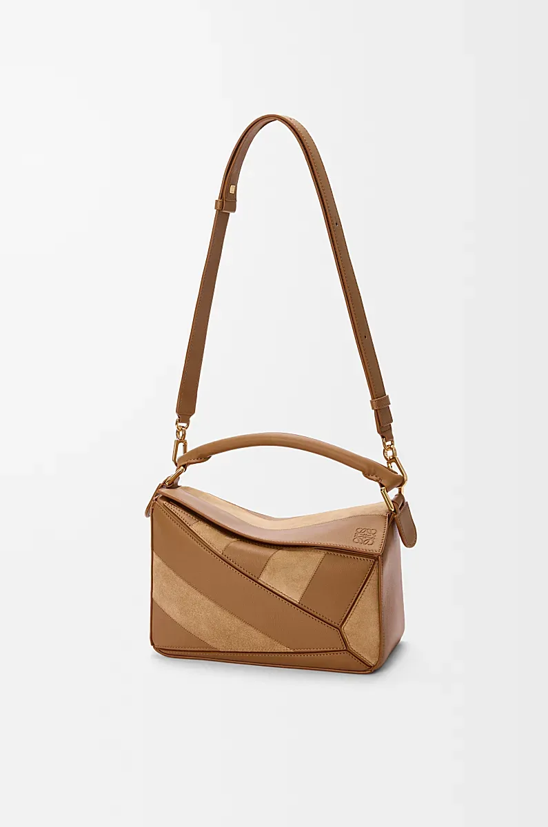 Small Puzzle Striped Tote Bag