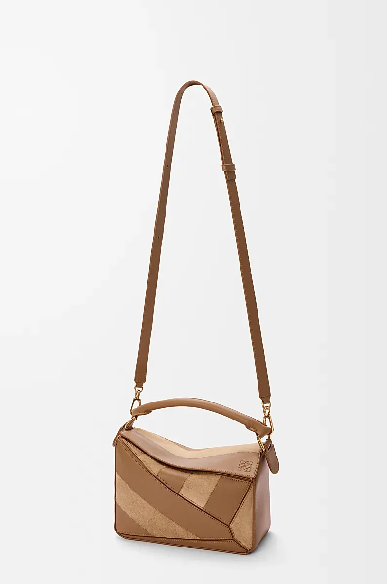 Small Puzzle Striped Tote Bag
