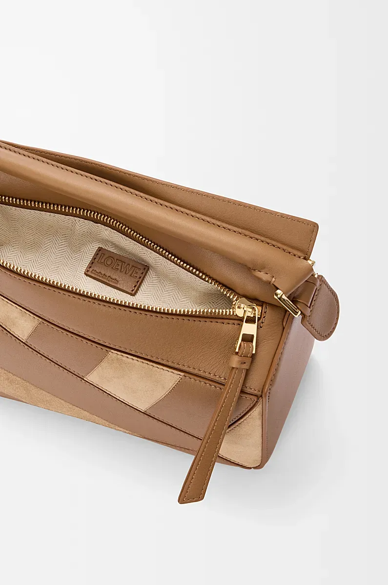 Small Puzzle Striped Tote Bag