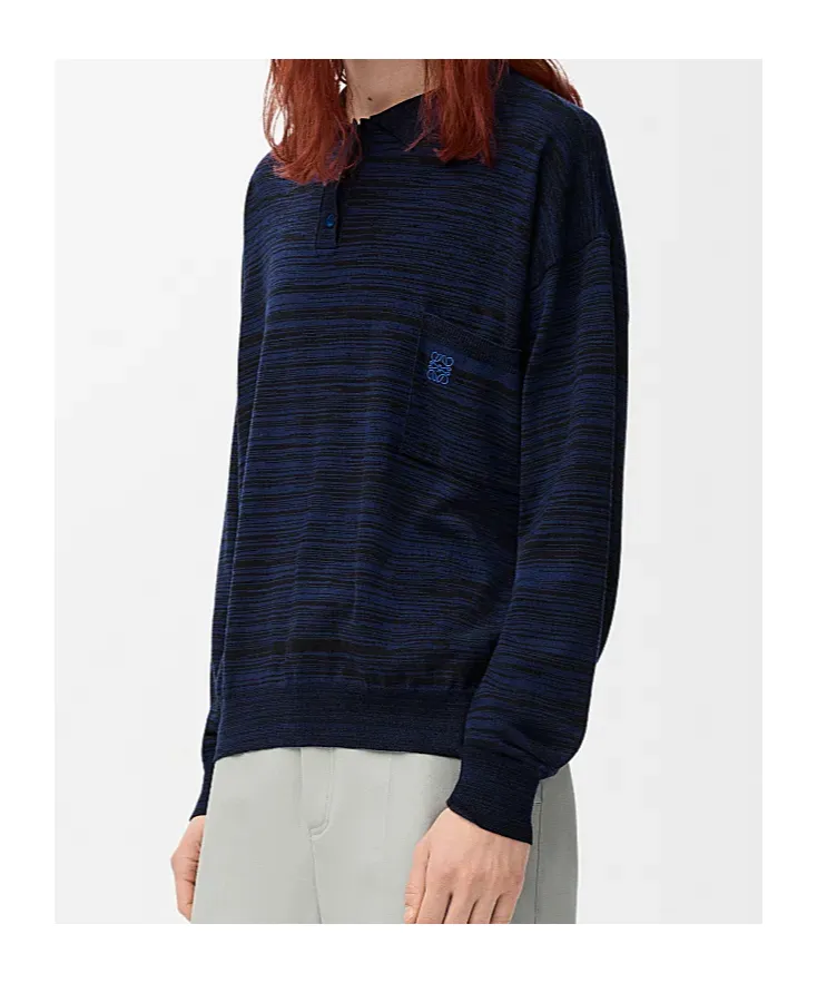Lapel Long Sleeve Sweater