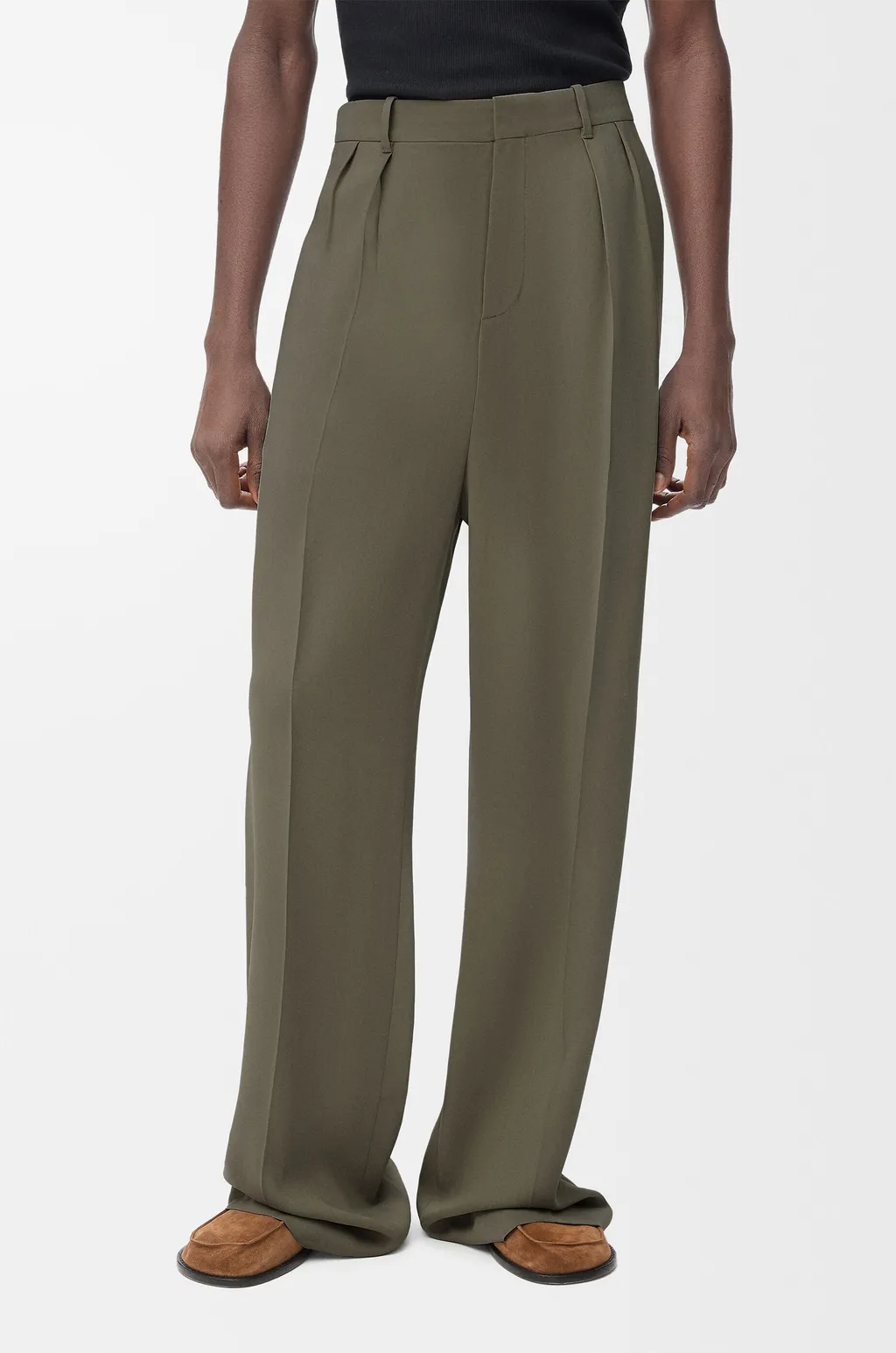 Pleated Drawstring Trousers