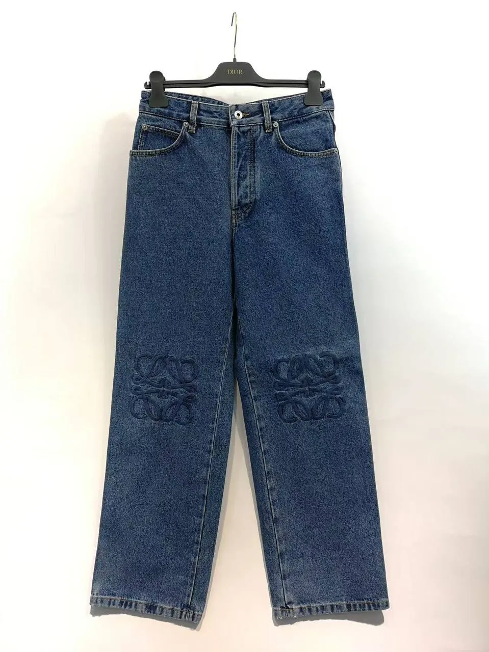 Anagram-Embroidered Jeans