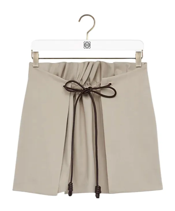 Drawstring Mini Skirt
