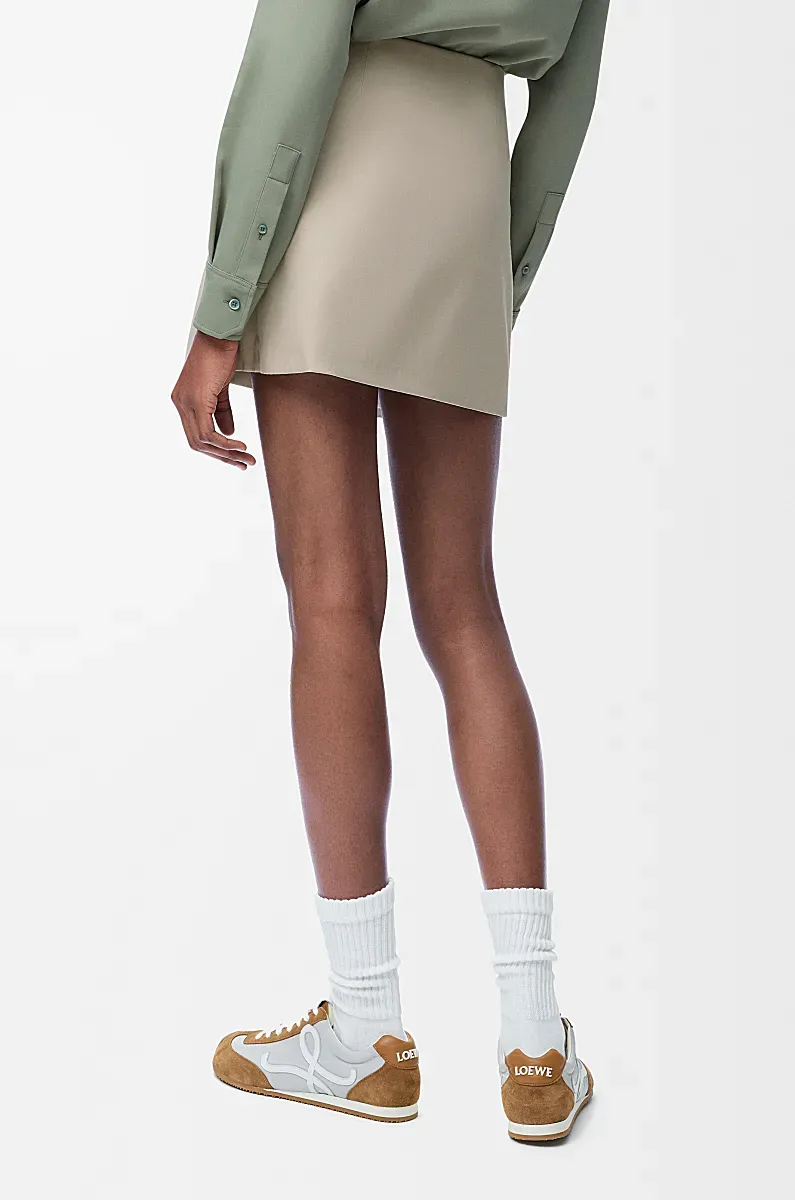 Drawstring Mini Skirt