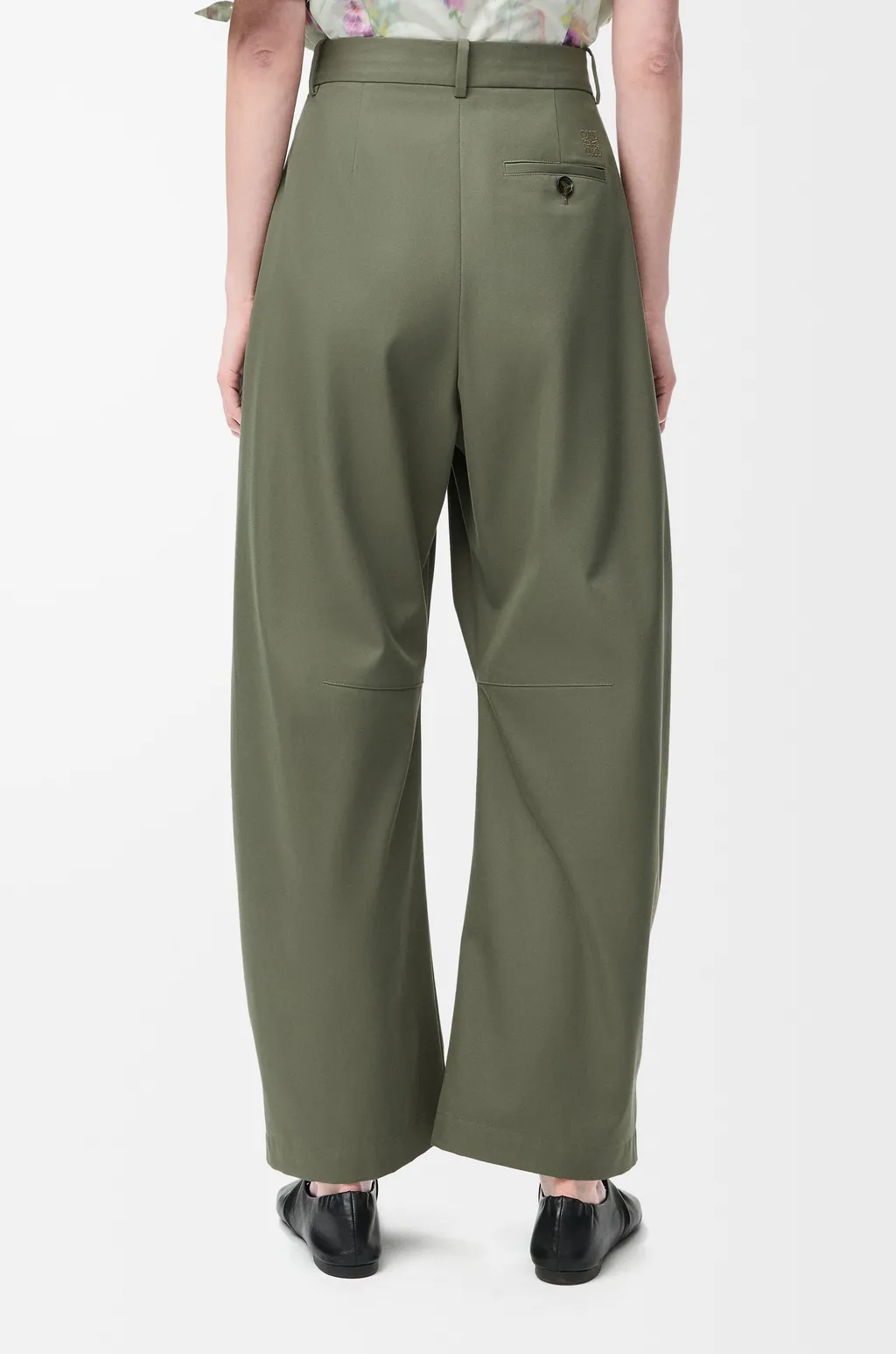 Barrel Trousers In Cotton And Silk