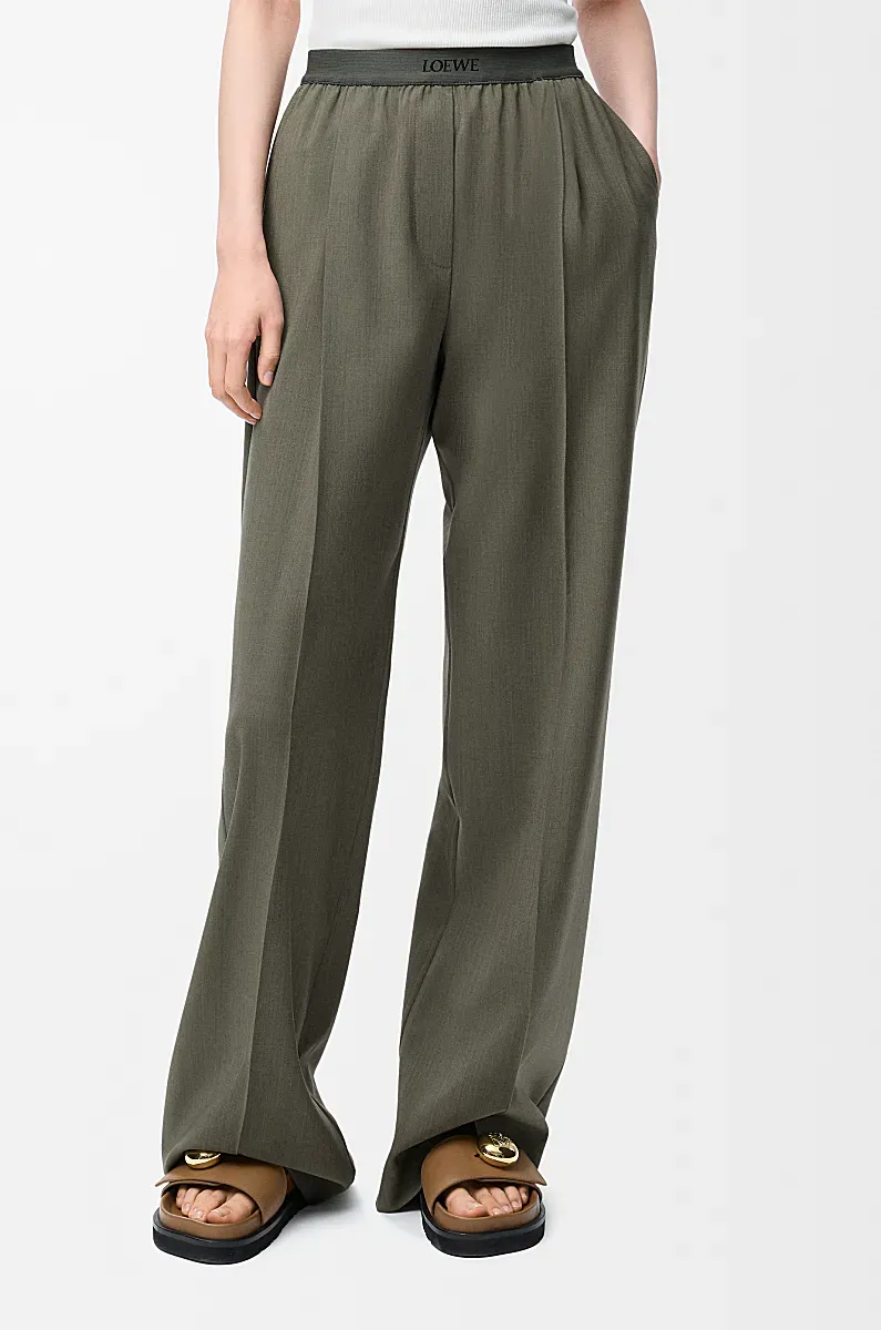 Logo Jacquard Waistband Trousers
