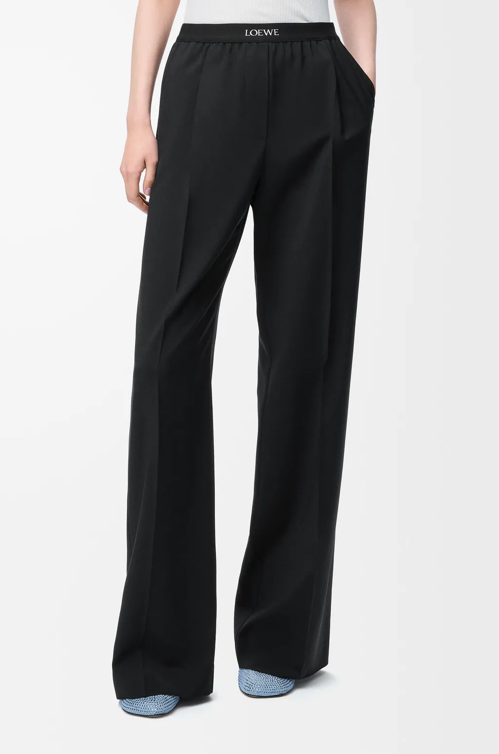 Logo Jacquard Waistband Trousers