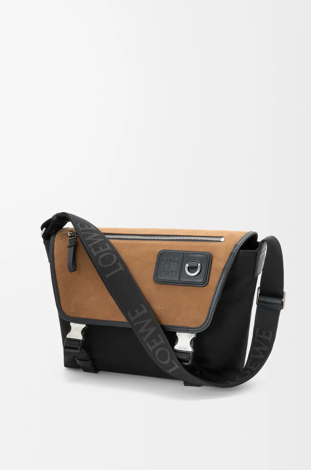 Medium Flex Messenger In Canvas And Suede