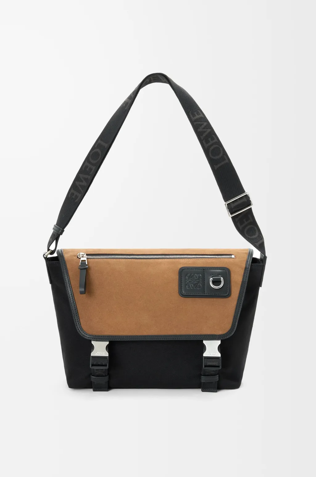 Medium Flex Messenger In Canvas And Suede