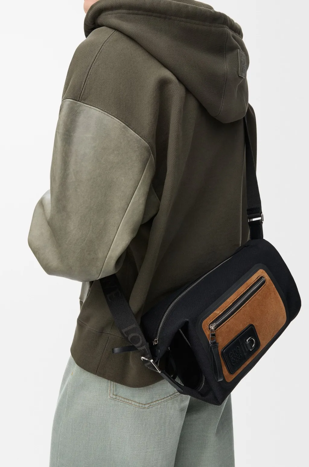 Small Flex Loop Bucket In Canvas And Suede