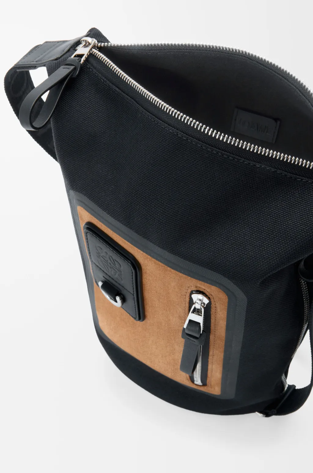 Small Flex Loop Bucket In Canvas And Suede