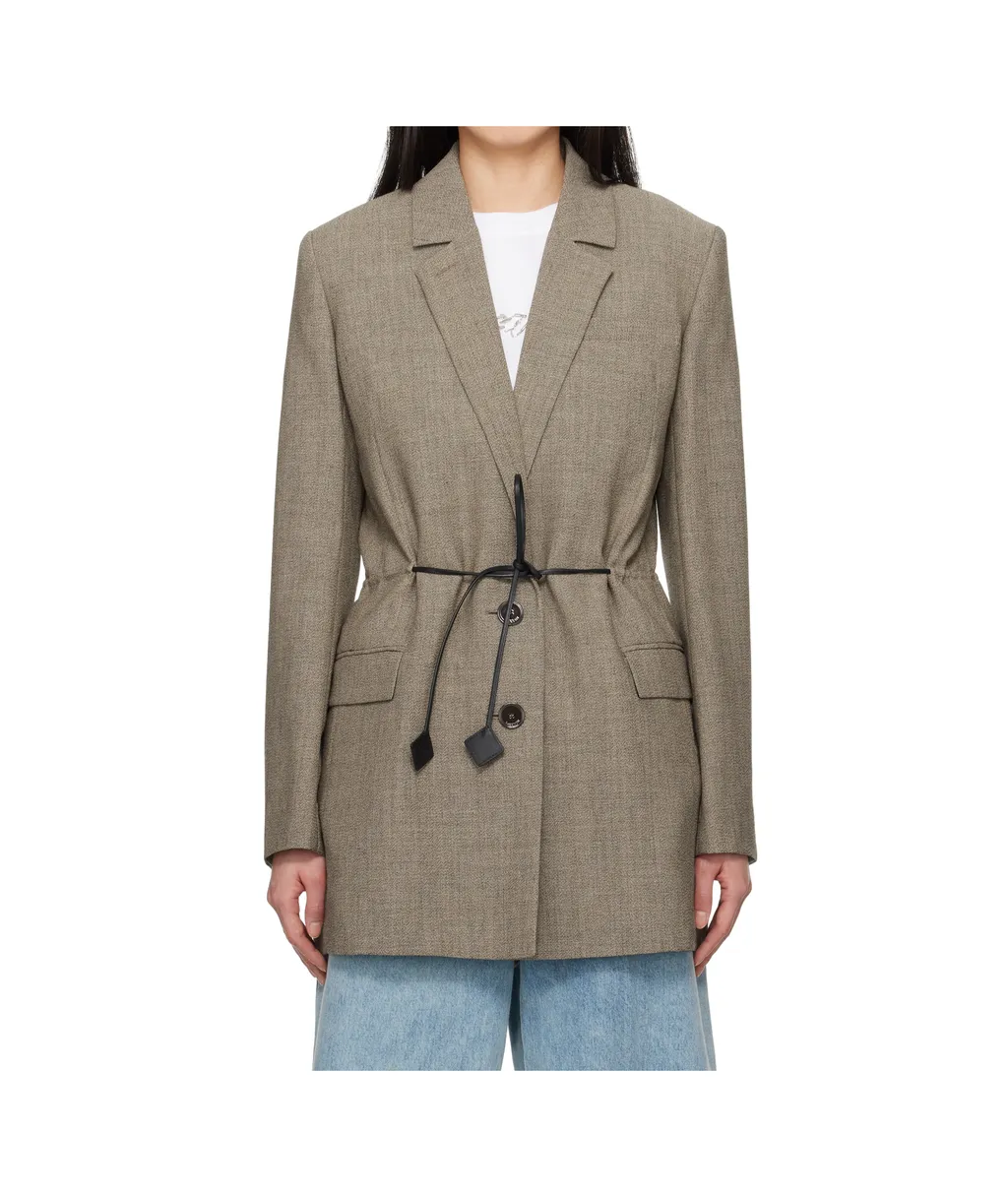 Belted Wool Blazer