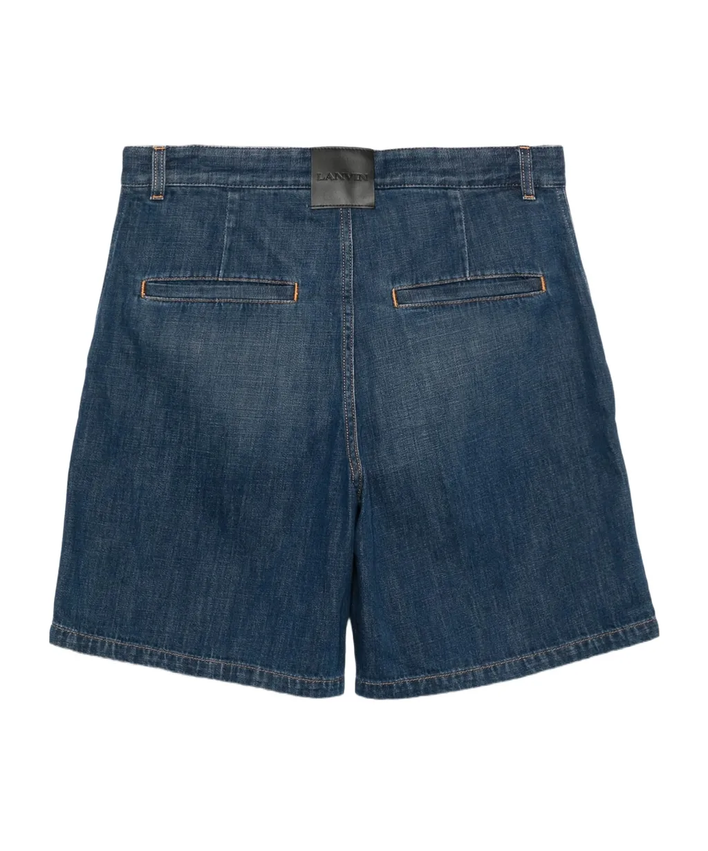Logo Patch Denim Shorts