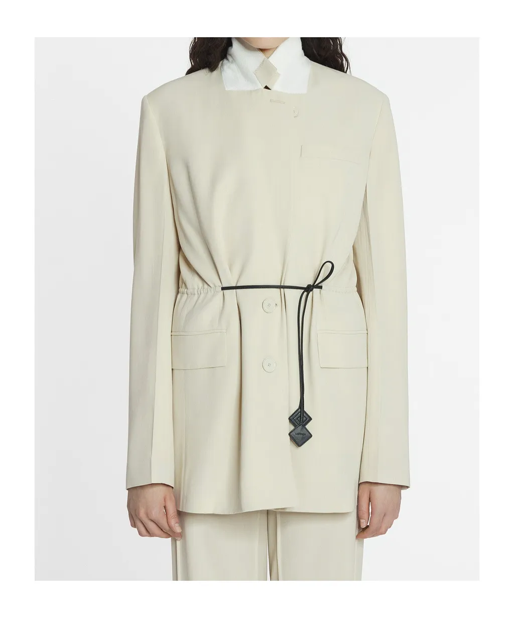Single-Breasted Tie Detailed Jacket