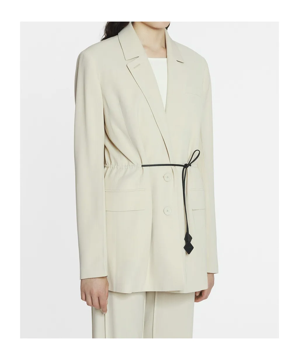 Single-Breasted Tie Detailed Jacket