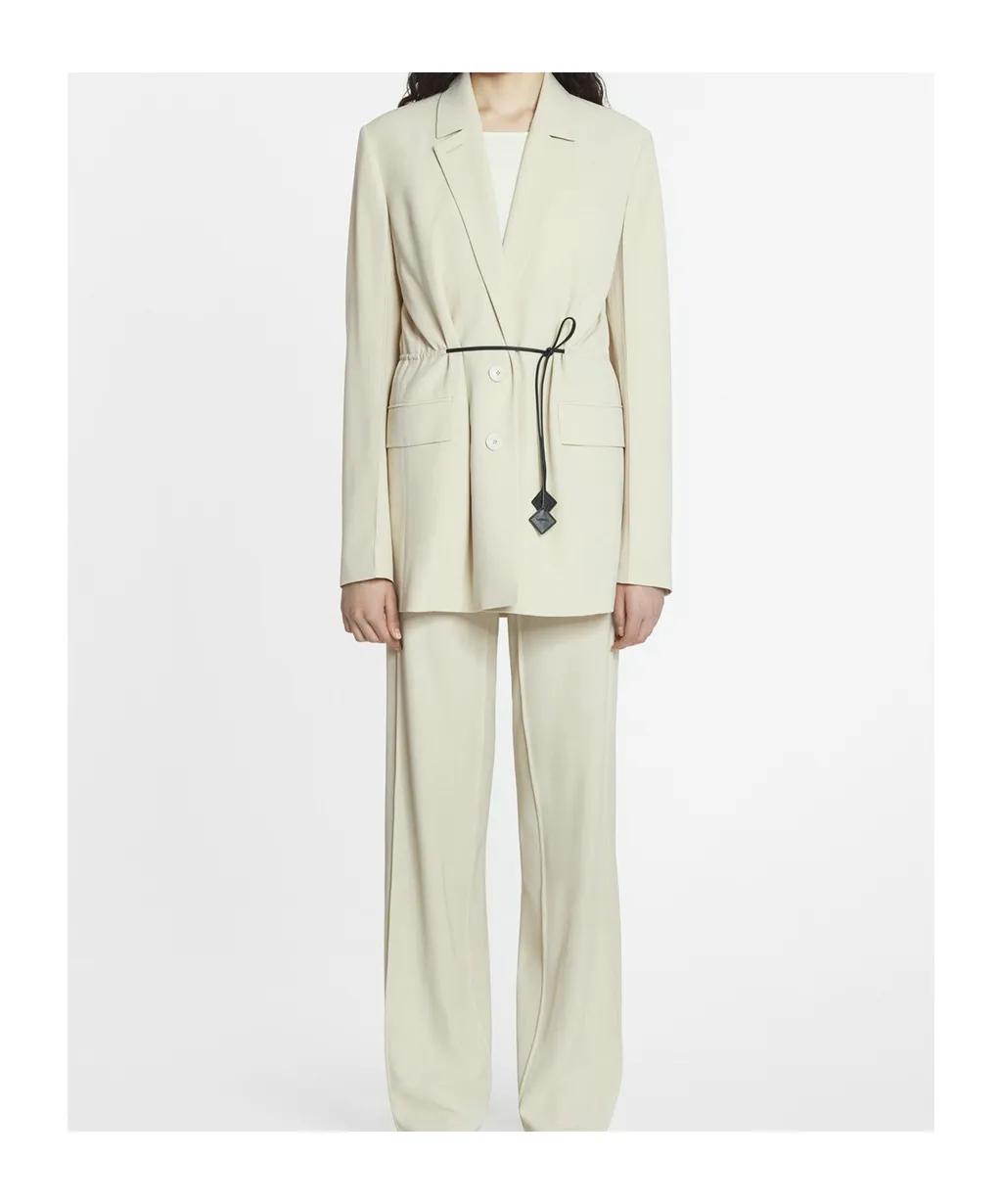 Single-Breasted Tie Detailed Jacket