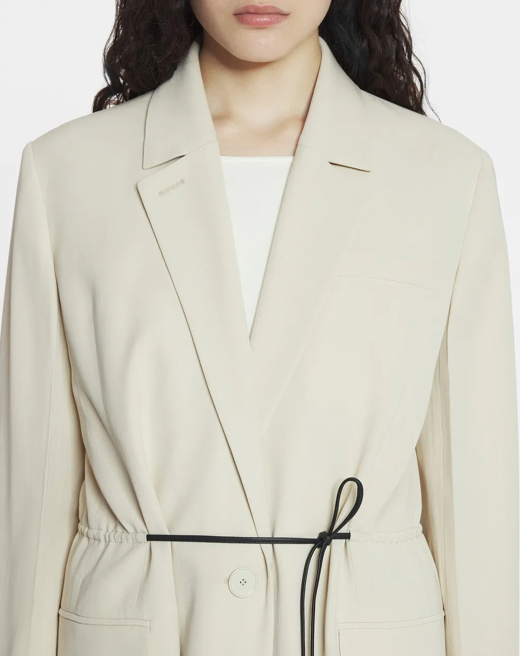 Single-Breasted Tie Detailed Jacket