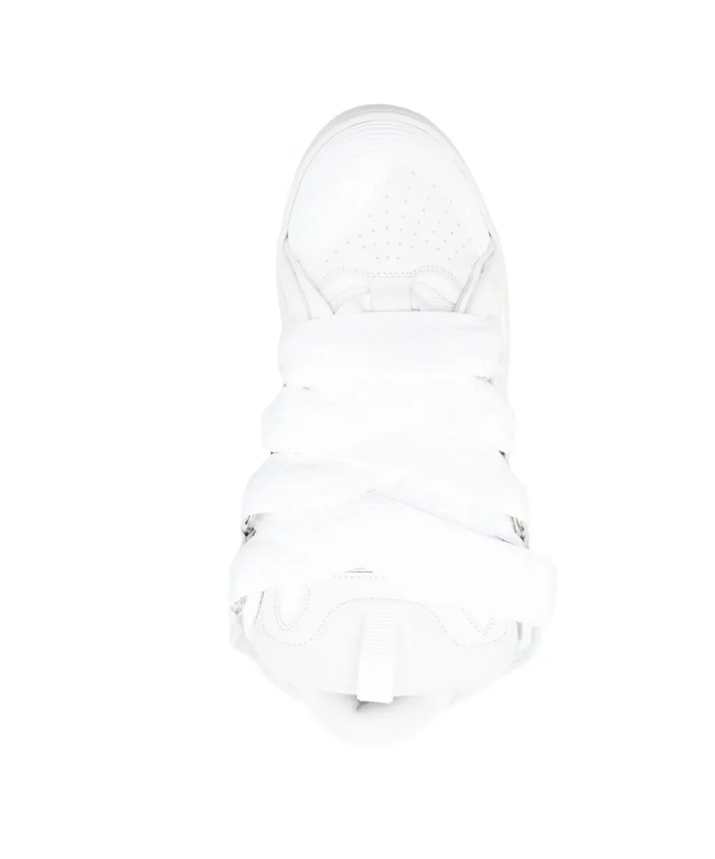 Curb Round Toe Lace-Up Sneakers