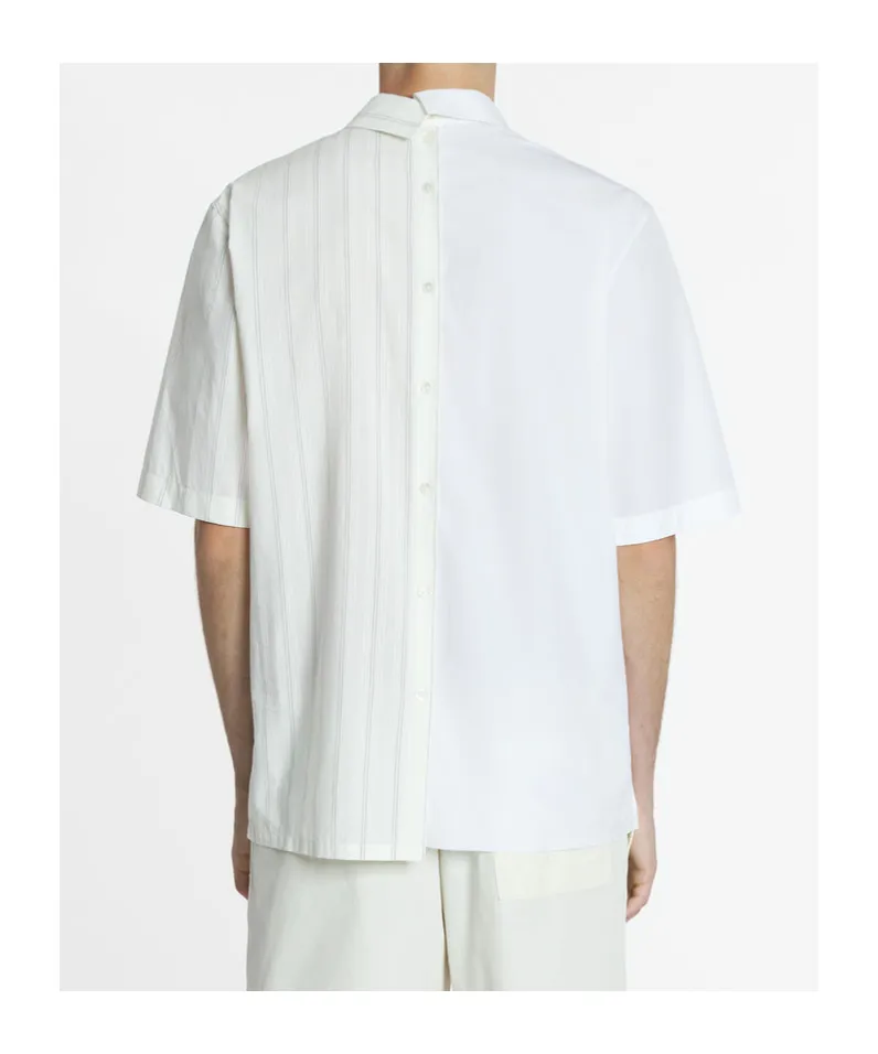 Graphic Printed Panelled Shirt