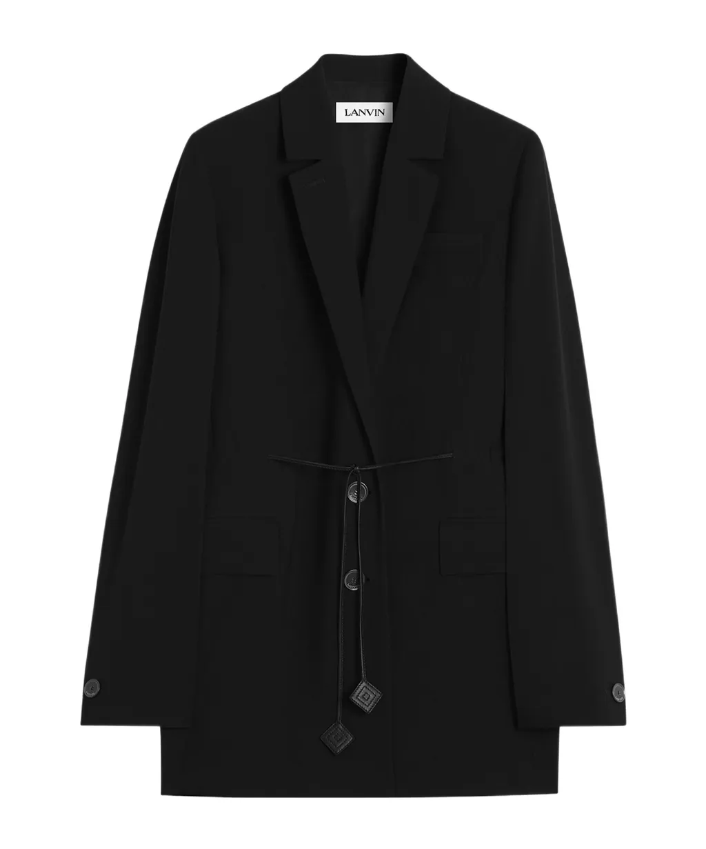 Tie Fastened Tailored Blazer