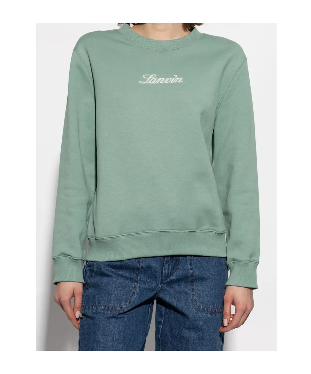 Logo Embroidered Crewneck Sweatshirt