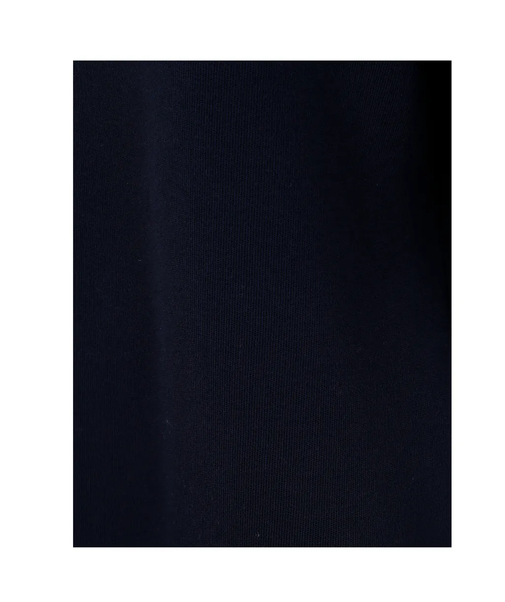 Contrasting-Trim Zip Detailed T-Shirt