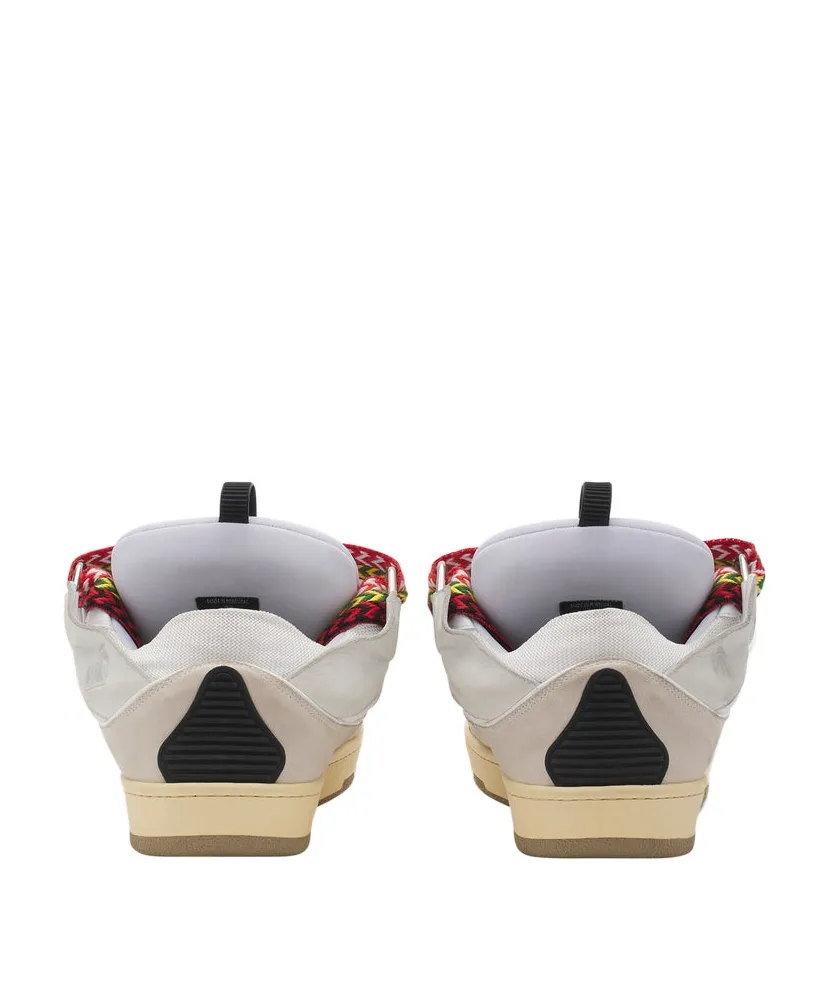 Curb Round Toe Lace-Up Sneakers