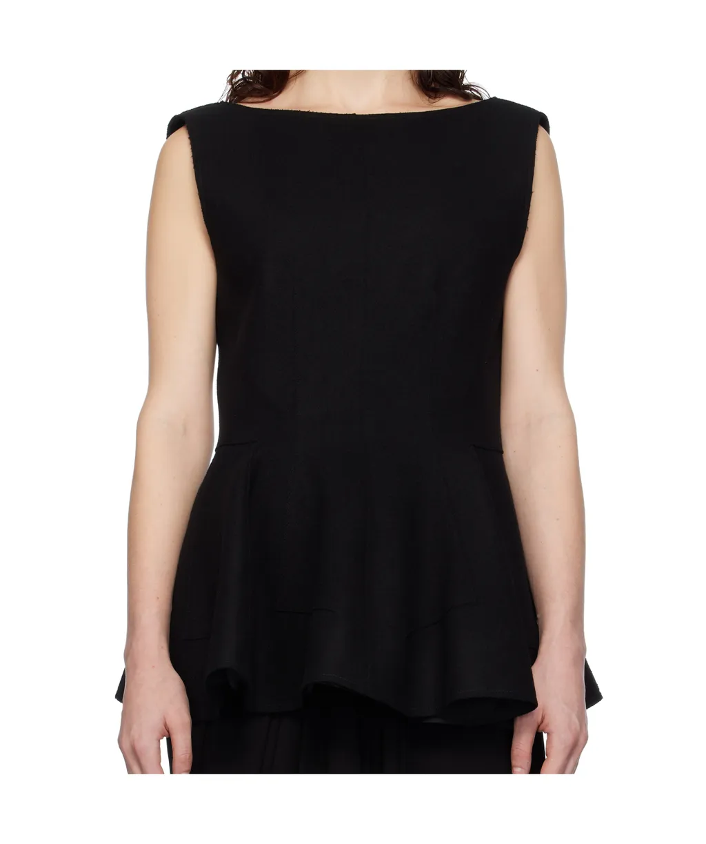 Ruffled Sleeveless Top