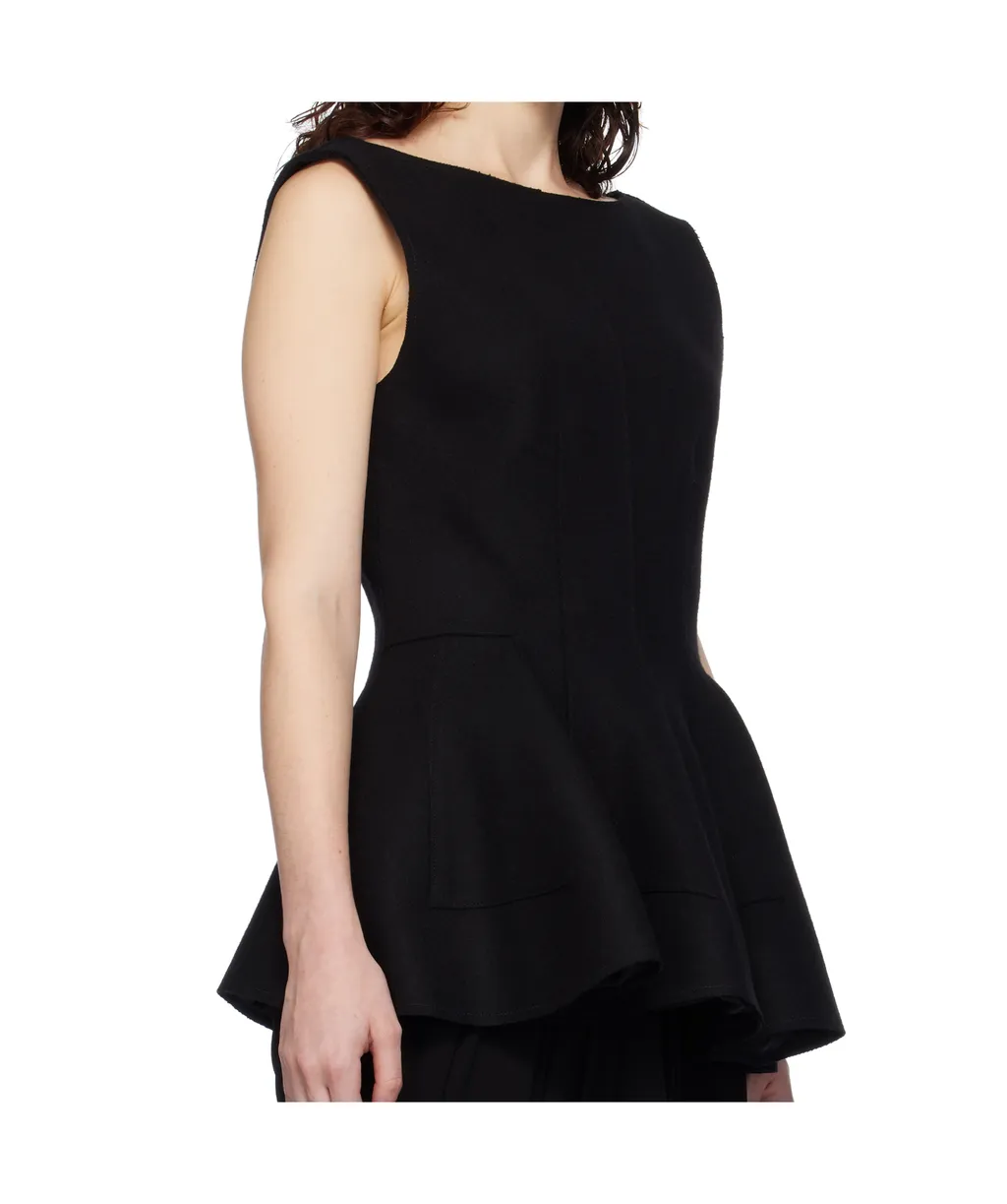 Ruffled Sleeveless Top