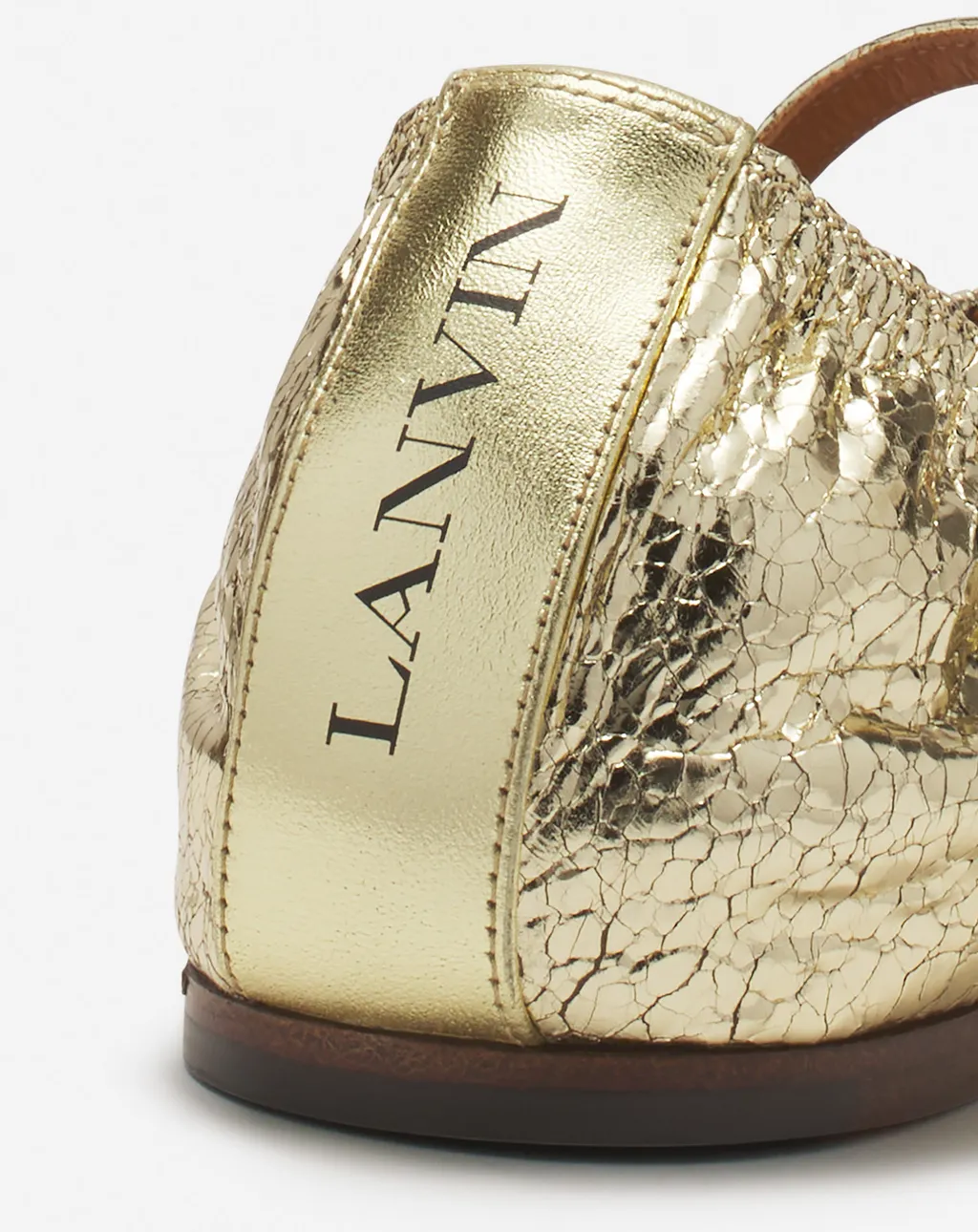 Logo-Tag Cracked Ballerinas