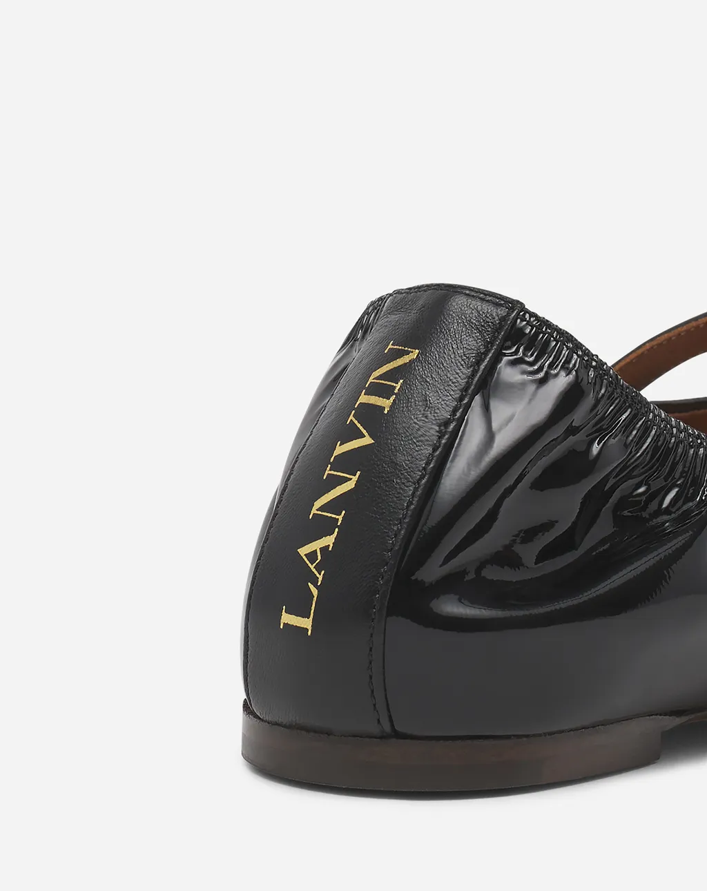 Mary Jane Glossy Buckle-Strap Ballet Flats