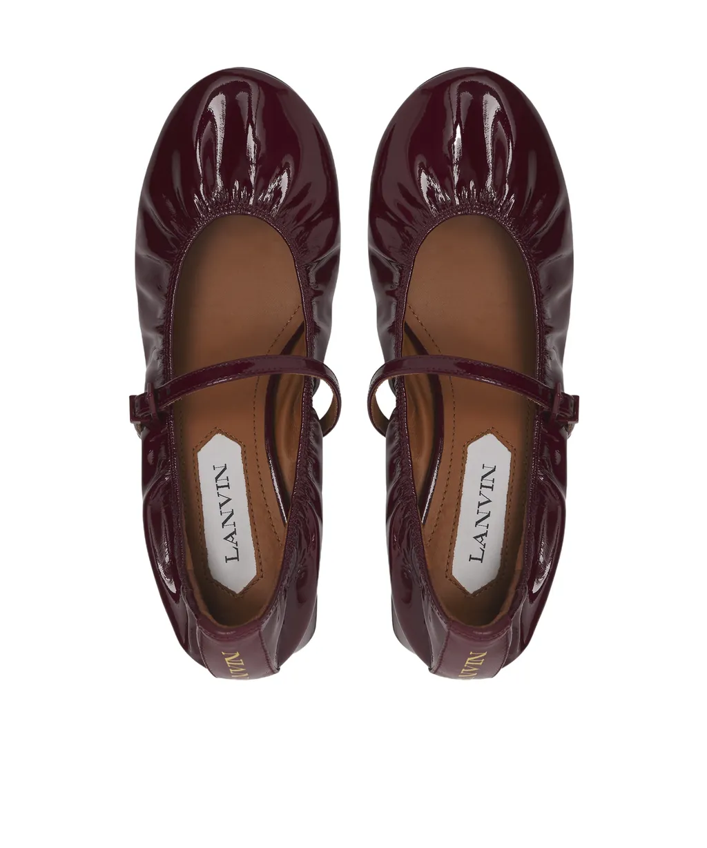 Wedge-Heel Buckle-Strap Ballerinas