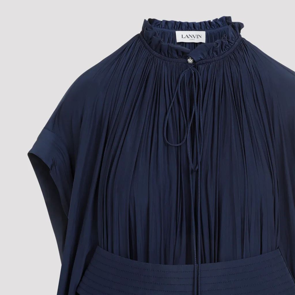 Ruffled Belted Mini Dress