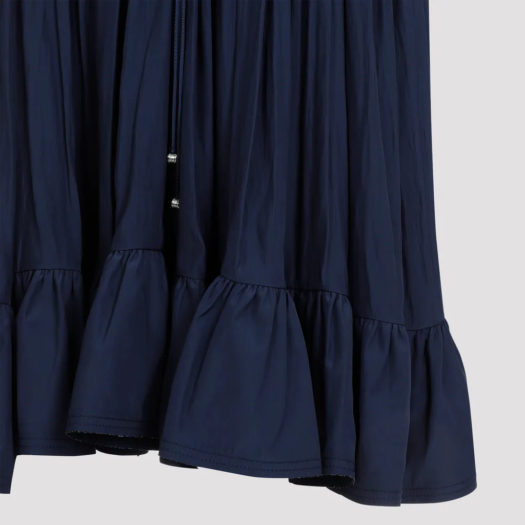 Ruffled Belted Mini Dress
