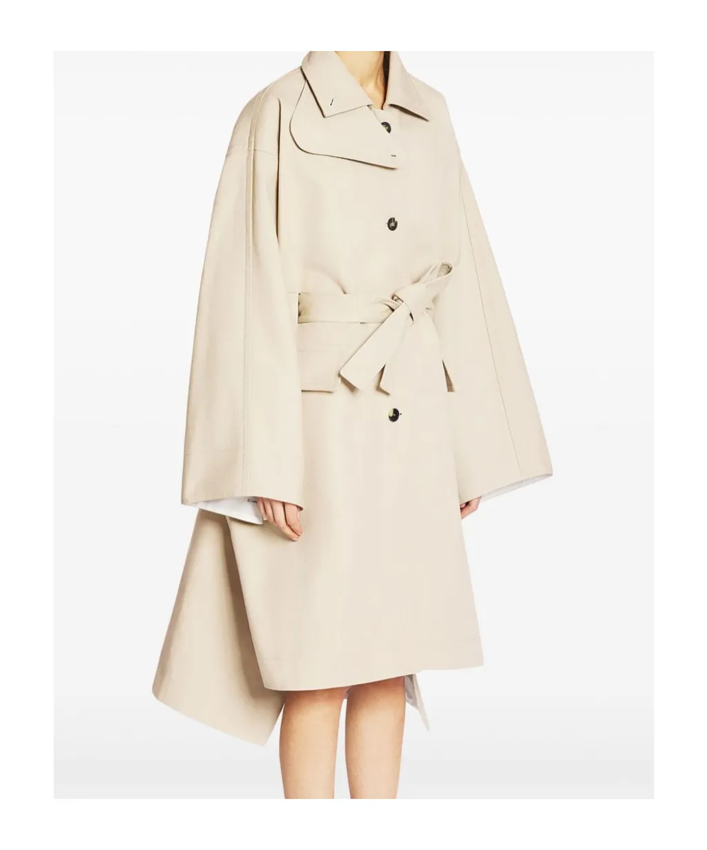 Spread-Collar Coat