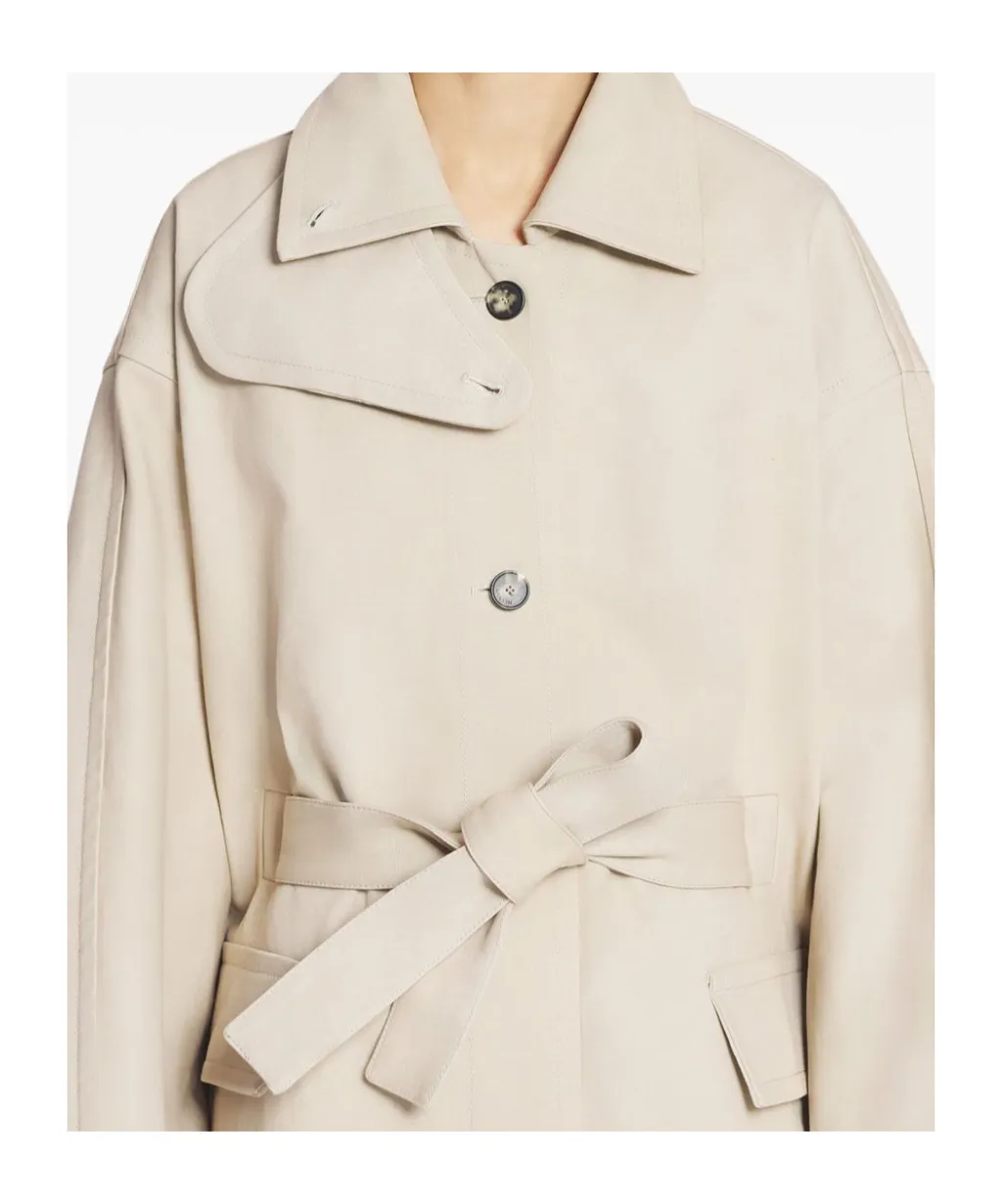 Spread-Collar Coat
