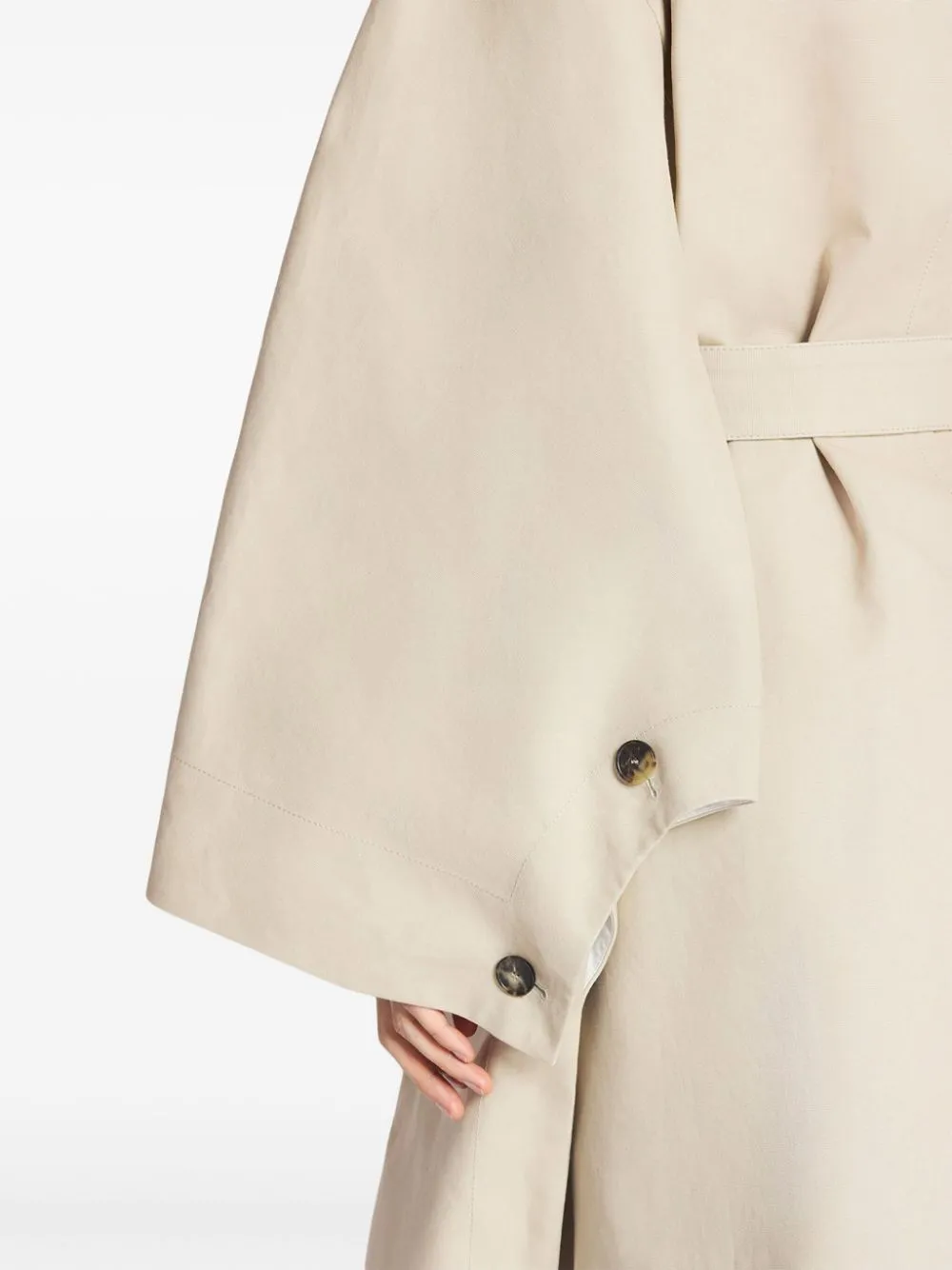Spread-Collar Coat