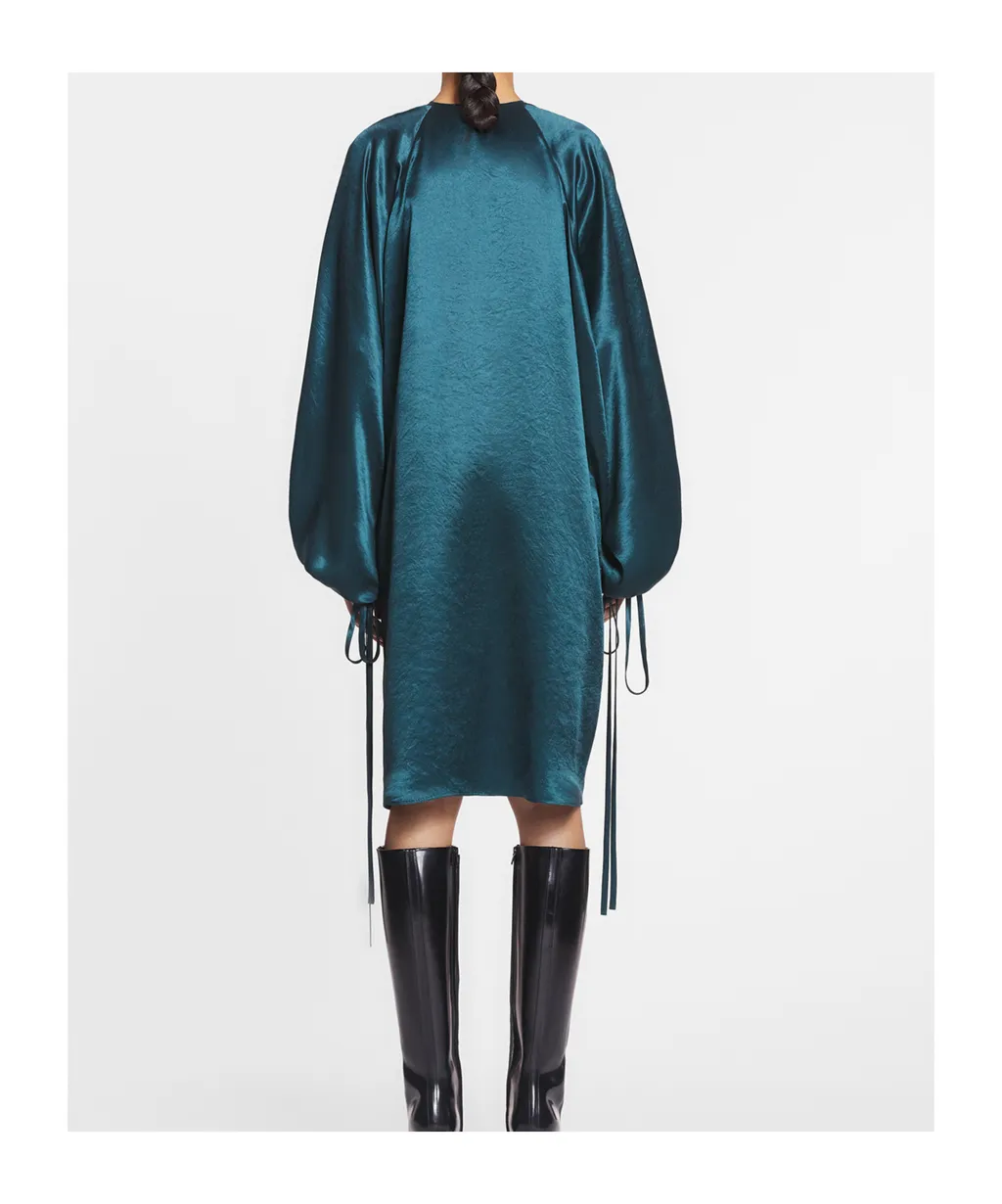 V-Neck Long-Sleeved Dress