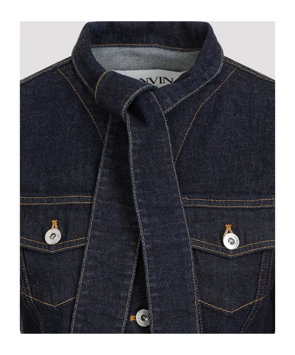 Contrast Stitched Buttoned Jacket