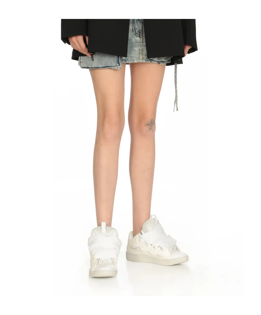 Curb Herringtone Bone Laced Sneakers