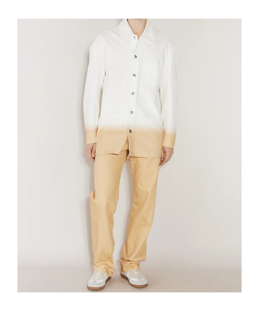 Gradient Effect Curved Hem Shirt