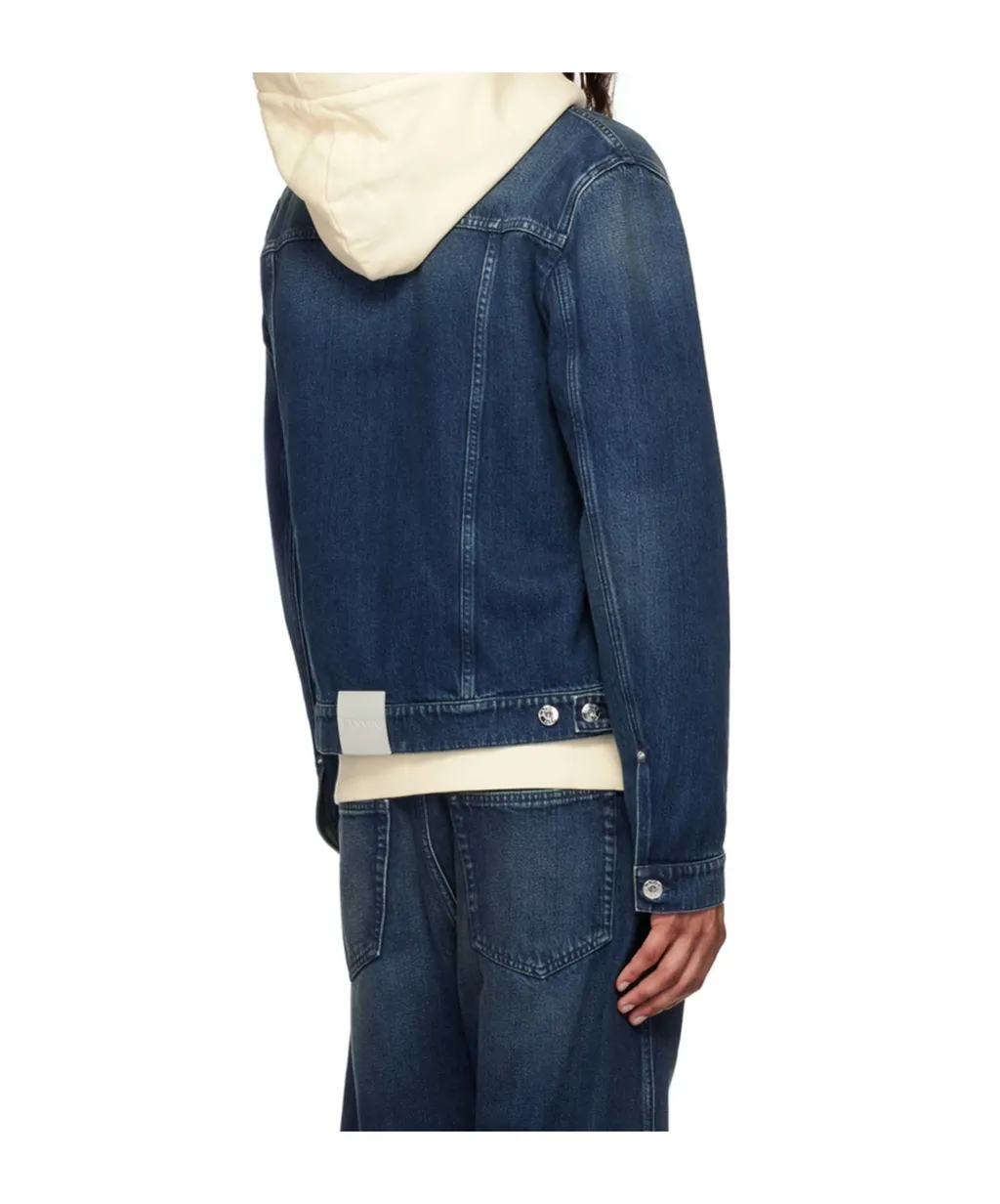 Lapel Long-Sleeved Denim Coat