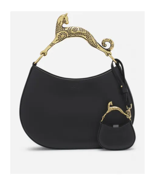 Logo Embossed Cat Handled Tote Bag