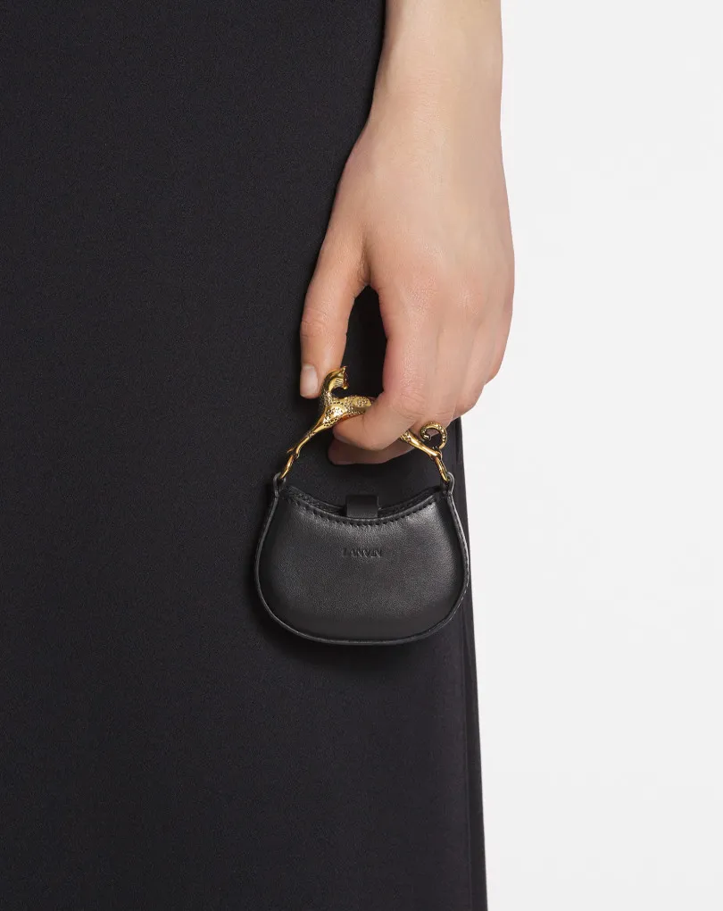 Logo Embossed Cat Handled Tote Bag