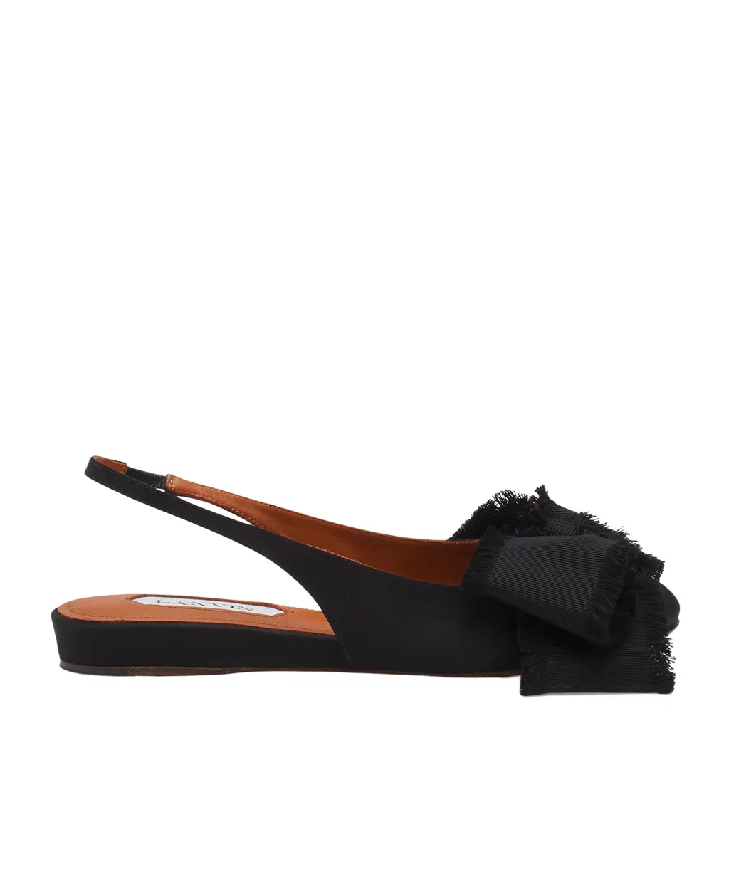 Satin Slingback Ballerina Shoes